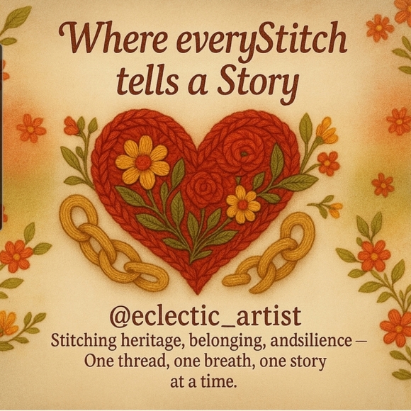 Notification Live Show Hand Crafted Upcycled Art Handmade Crochet Hablo Español - Picture 16 of 17